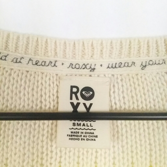 Roxy striped open knit high low sweater - Picture 6 of 7